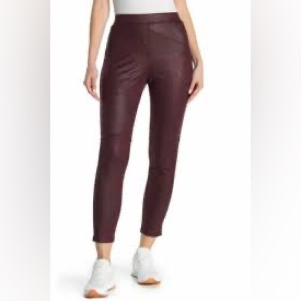 Free People Faux Suede Maroon High Rise Soft Leggings - Size 27 - EUC